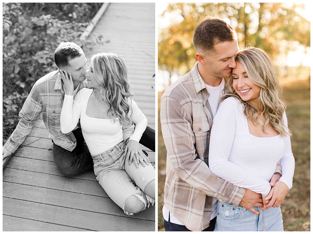 Fall Engagement Session at Shawnee Mission Park in Kansas City