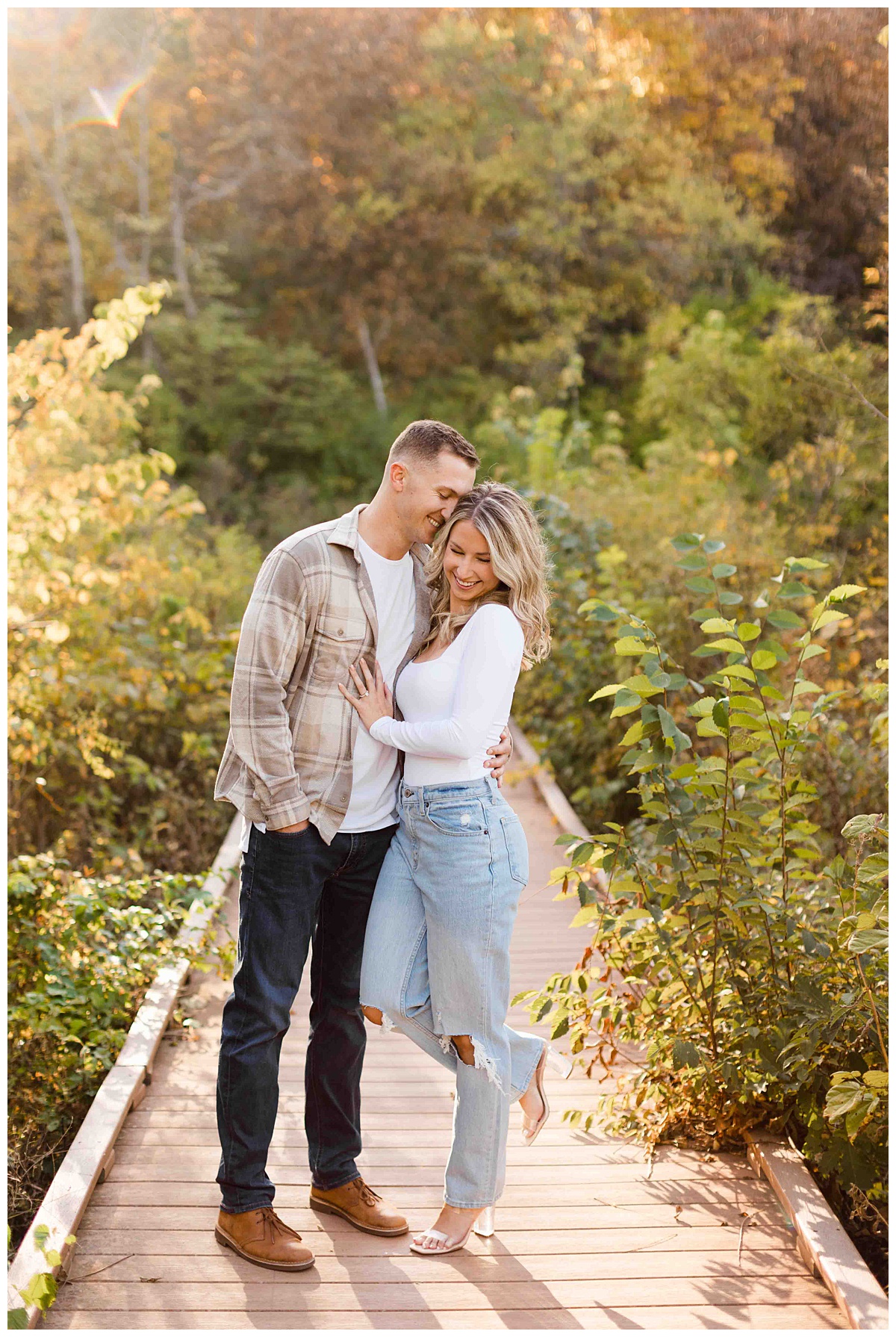 Fall Engagement Session at Shawnee Mission Park in Kansas City