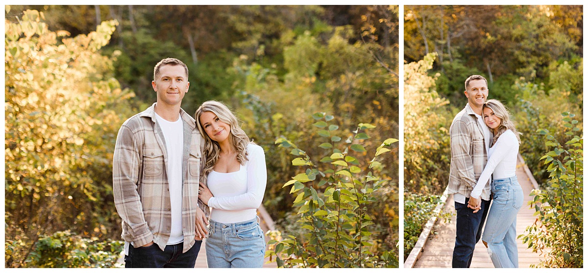 Fall Engagement Session at Shawnee Mission Park in Kansas City