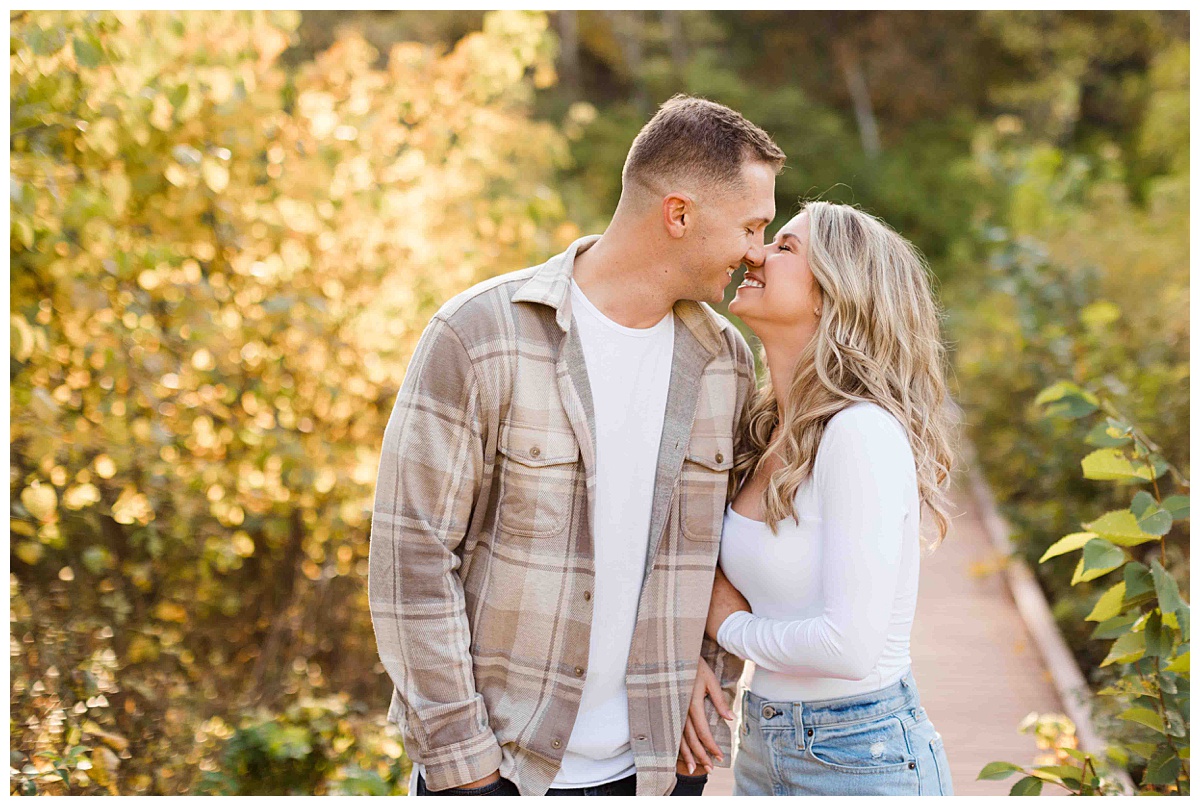 Fall Engagement Session at Shawnee Mission Park in Kansas City