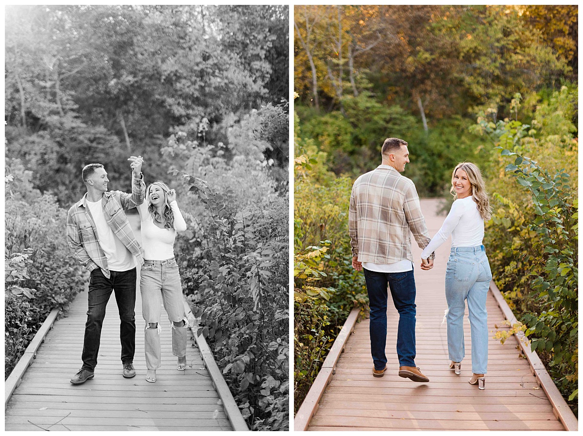 Fall Engagement Session at Shawnee Mission Park in Kansas City