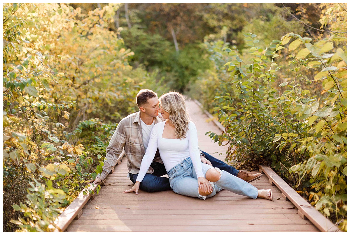 Fall Engagement Session at Shawnee Mission Park in Kansas City