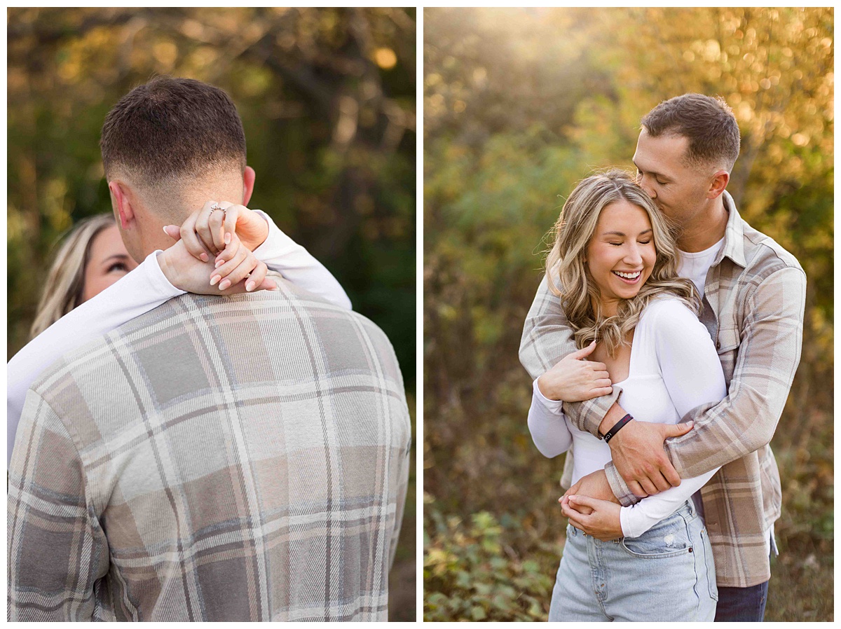 Fall Engagement Session at Shawnee Mission Park in Kansas City