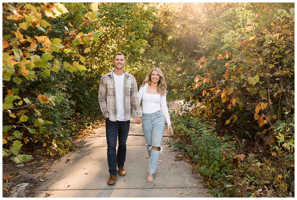 Fall Engagement Session at Shawnee Mission Park in Kansas City