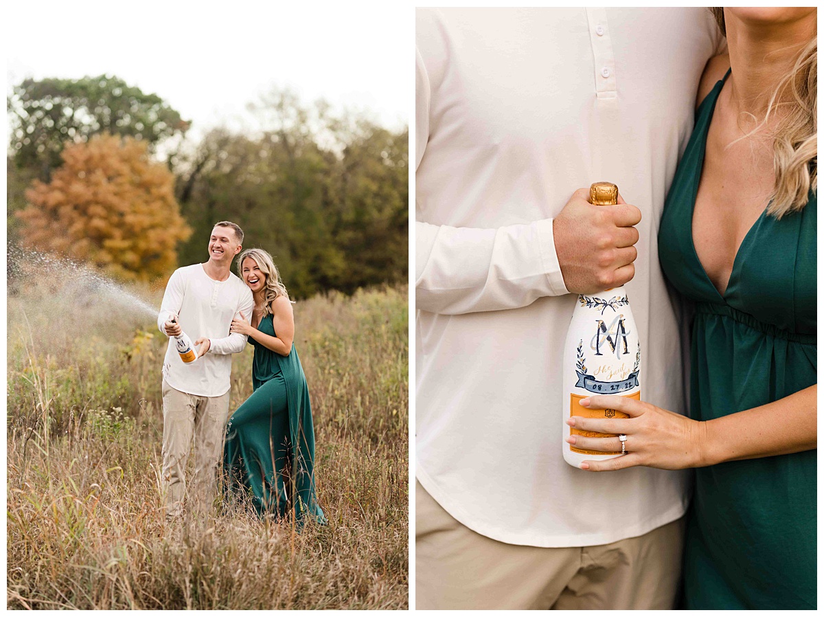 Fall Engagement Session at Shawnee Mission Park in Kansas City