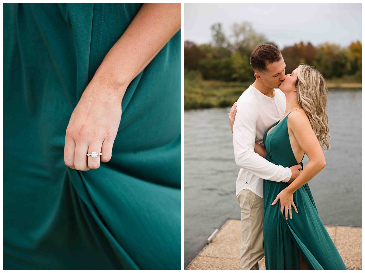 Fall Engagement Session at Shawnee Mission Park in Kansas City