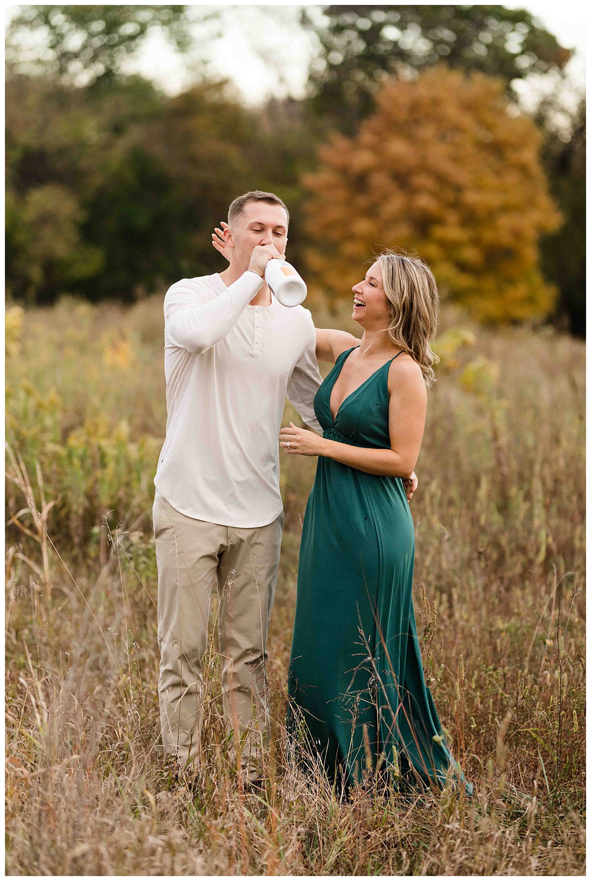 Fall Engagement Session at Shawnee Mission Park in Kansas City