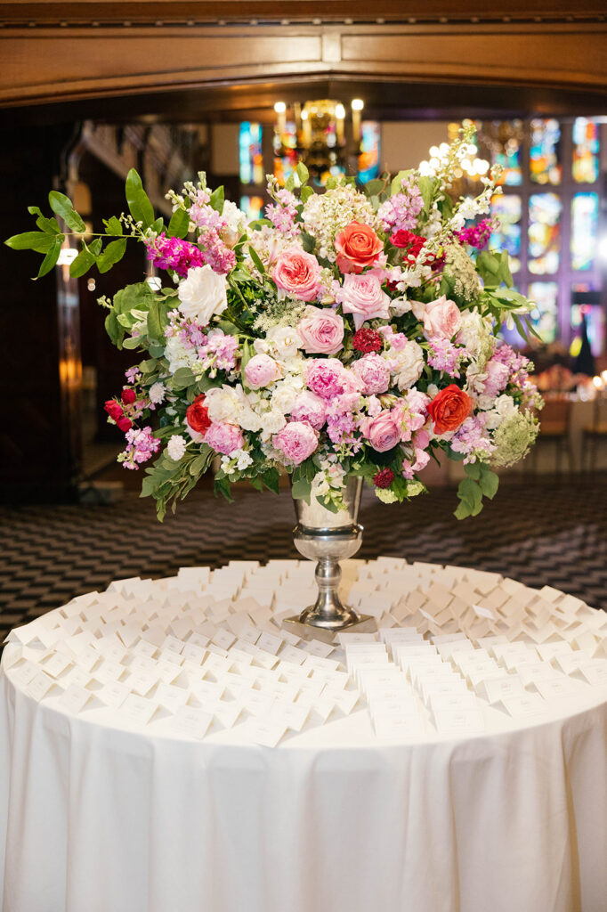 Escort Card table at Hotel KC in Kansas City, MO