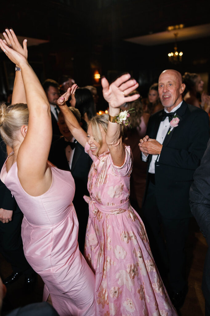 Mother of Groom dancing at reception at Hotel Kansas City
